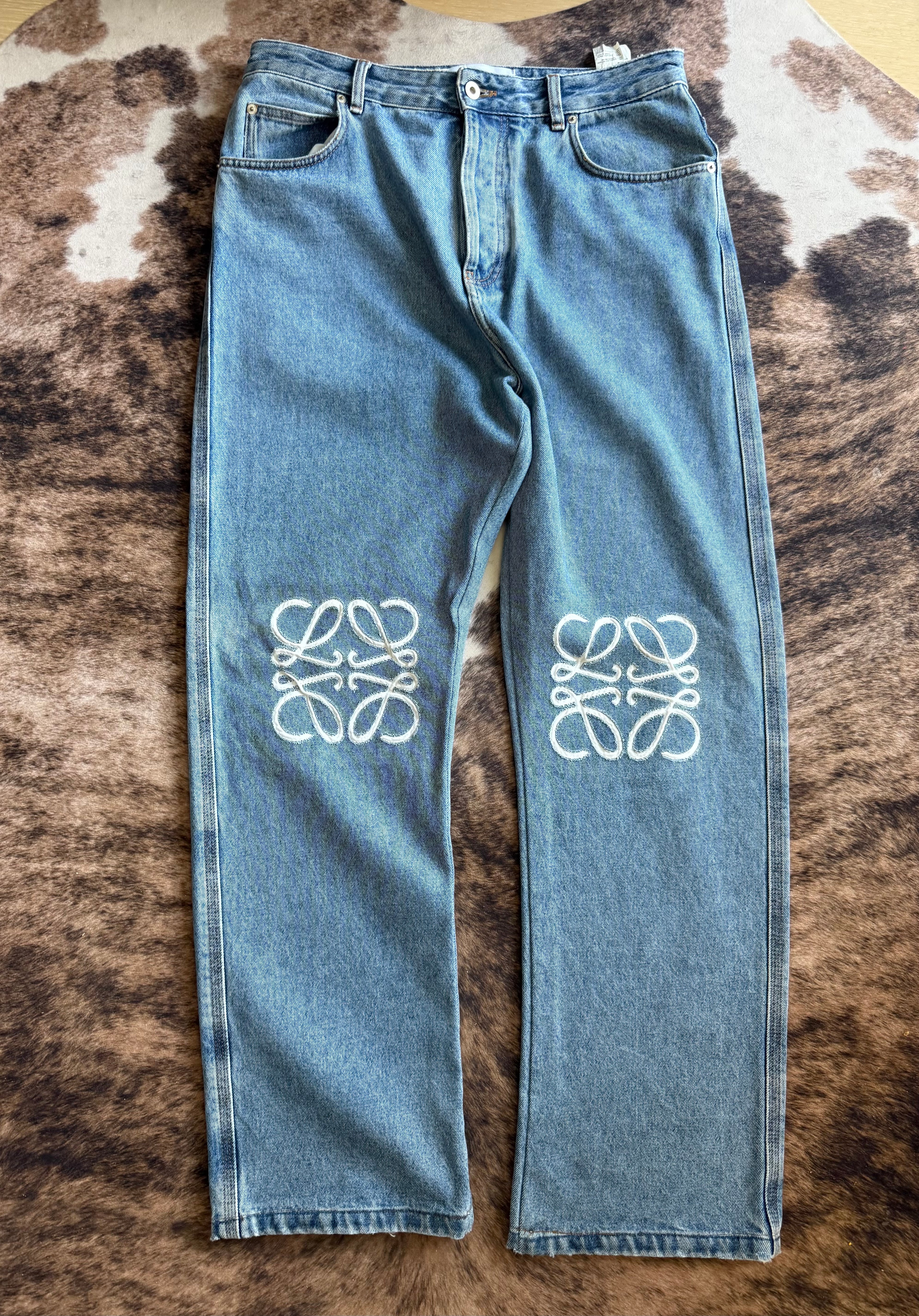 Loewe Anagram Straight-Leg Denim Jeans