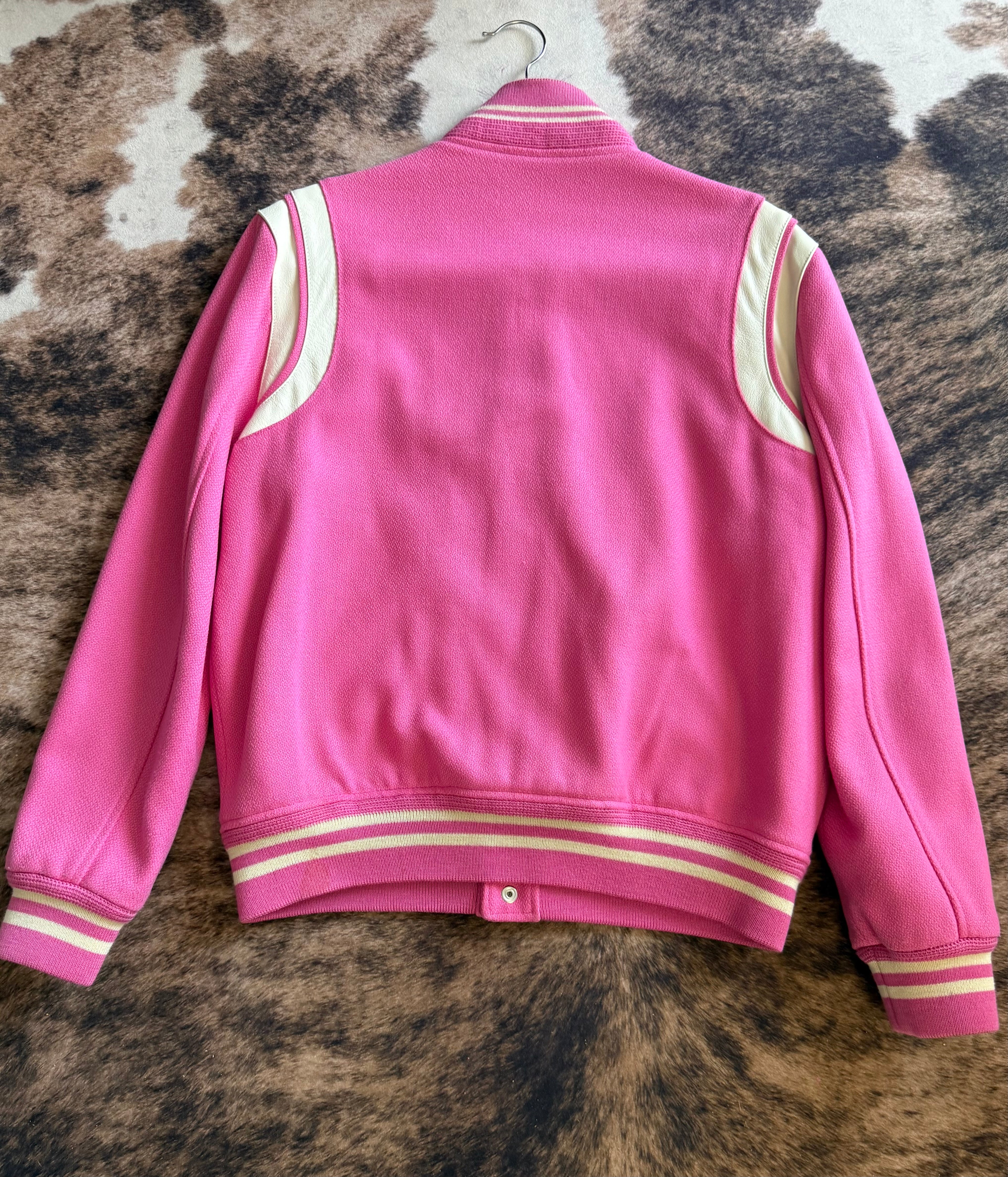 Saint Laurent Pink Wool Teddy Jacket