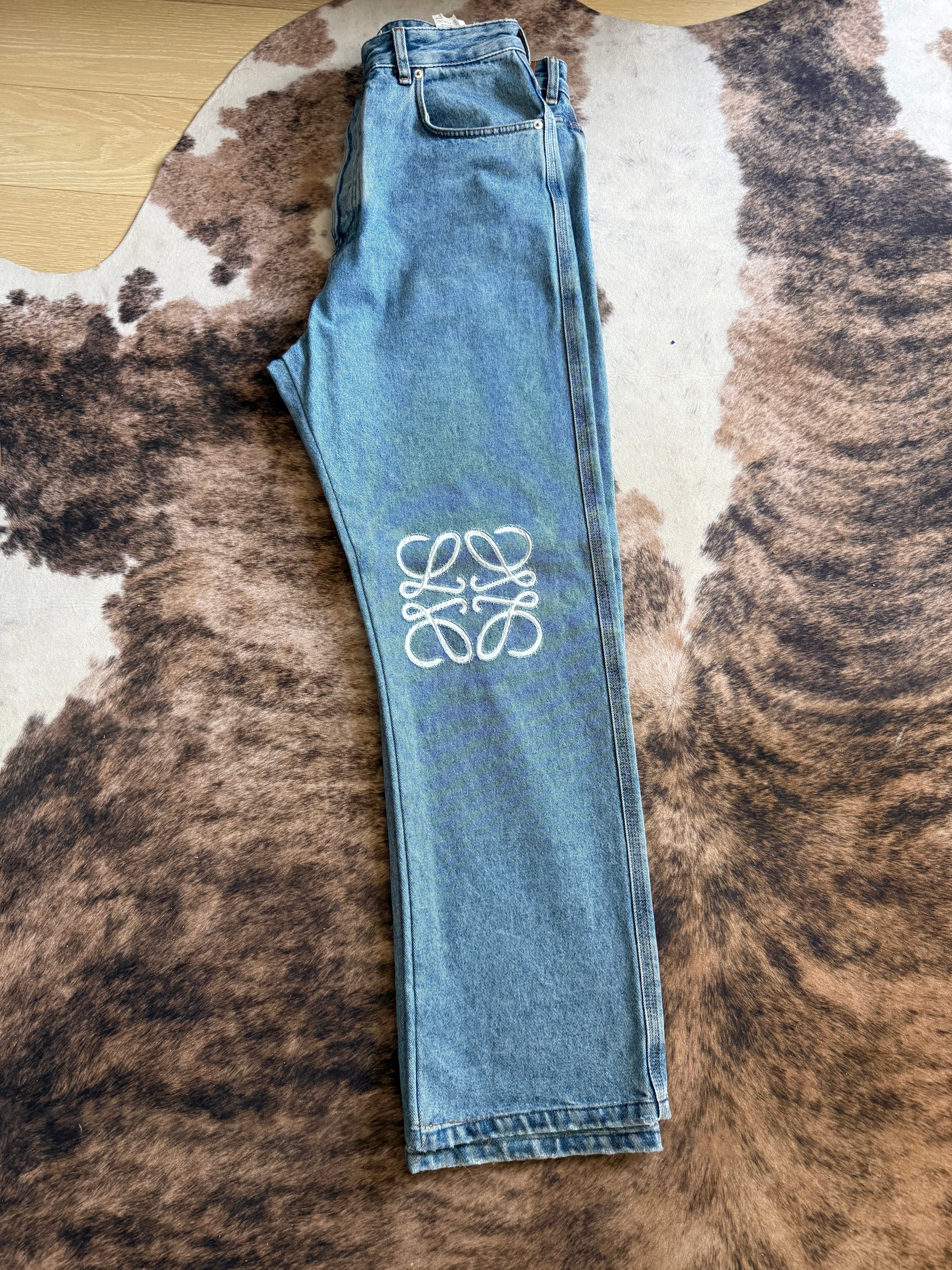 Loewe Anagram Straight-Leg Denim Jeans